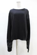 Na+H / バックベルトトップス  黒 H-25-06-16-1041-PU-TO-KB-ZH