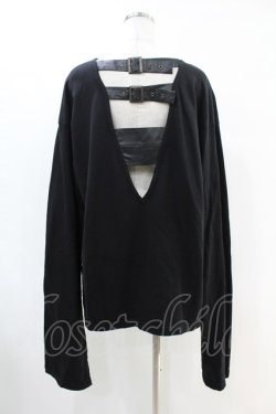 画像2: Na+H / バックベルトトップス  黒 H-25-06-16-1041-PU-TO-KB-ZH