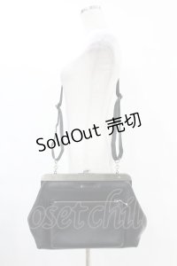 Jean Paul GAULTIER / メタルプレートがま口ショルダーバッグ  ブラック H-25-06-16-1006-GO-BG-KB-ZH