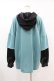 画像2: NieR Clothing / レイヤード風プルパーカー  黒×緑 H-25-06-16-1044-PU-TO-KB-ZH (2)