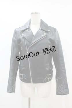 画像1: HELL CAT PUNKS / レザーライダース 30 ブラック H-25-06-16-1049-PU-JA-KB-ZT-CL001