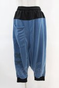 NieR Clothing / 配色切替サルエル  黒×青 H-25-06-16-1008-PU-PA-KB-ZH