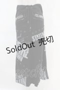 GHOST of HARLEM / 切替マキシスカート  黒 H-25-06-16-1009-GL-SK-KB-ZH