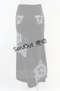 画像2: GHOST of HARLEM / 切替マキシスカート  黒 H-25-06-16-1009-GL-SK-KB-ZH