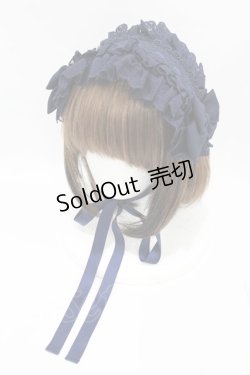 画像1: Vallee lys / Lace Enchantment Headdress  ネイビー H-25-06-16-1002-0-AC-KB-ZH