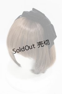 Jane Marple / 別珍リボンカチューシャ  クロ H-25-06-16-1003-JM-AC-KB-ZH