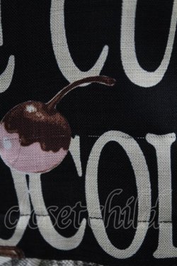 画像3: Emily Temple cute / ロゴ&チョコプリントノースリーブワンピース  クロ H-25-06-16-1023-ET-OP-KB-ZH