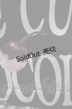 画像3: Emily Temple cute / ロゴ&チョコプリントノースリーブワンピース  クロ H-25-06-16-1023-ET-OP-KB-ZH