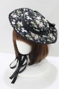 Kurumi Collaboration / 花柄ヘッドドレス  ブラック H-25-06-16-062-GO-AC-NS-ZH