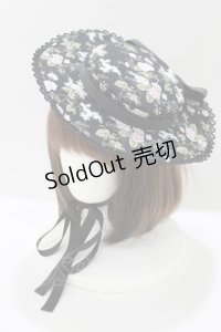 Kurumi Collaboration / 花柄ヘッドドレス  ブラック H-25-06-16-062-GO-AC-NS-ZH