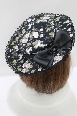 画像2: Kurumi Collaboration / 花柄ヘッドドレス  ブラック H-25-06-16-062-GO-AC-NS-ZH