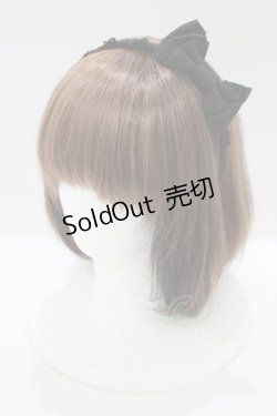 画像1: Innocent World / バラレースタックリボンカチューシャ  ブラック H-25-06-16-063-IW-AC-NS-ZH