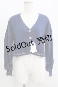 Amavel / Message Embroideryカーディガン Free ネイビー H-25-06-16-078-CA-TO-NS-ZH