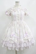 Angelic Pretty / 花柄スカラップスクエアワンピース Free オフ/ラベンダー H-25-06-16-009-AP-OP-NS-ZH