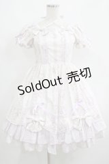 Angelic Pretty / 花柄スカラップスクエアワンピース Free オフ/ラベンダー H-25-06-16-009-AP-OP-NS-ZH