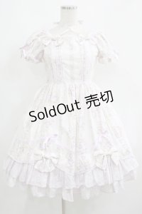 Angelic Pretty / 花柄スカラップスクエアワンピース Free オフ/ラベンダー H-25-06-16-009-AP-OP-NS-ZH