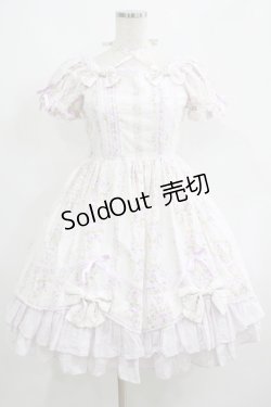 画像1: Angelic Pretty / 花柄スカラップスクエアワンピース Free オフ/ラベンダー H-25-06-16-009-AP-OP-NS-ZH