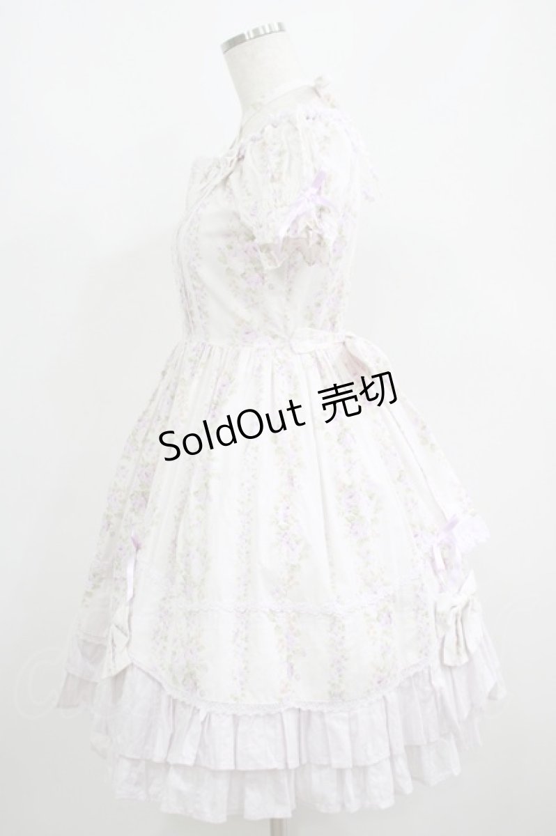 画像2: Angelic Pretty / 花柄スカラップスクエアワンピース Free オフ/ラベンダー H-25-06-16-009-AP-OP-NS-ZH (2)