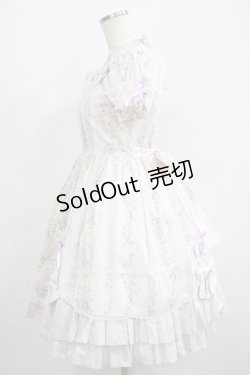 画像2: Angelic Pretty / 花柄スカラップスクエアワンピース Free オフ/ラベンダー H-25-06-16-009-AP-OP-NS-ZH