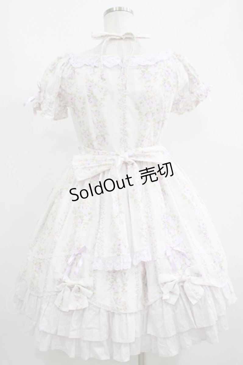 画像3: Angelic Pretty / 花柄スカラップスクエアワンピース Free オフ/ラベンダー H-25-06-16-009-AP-OP-NS-ZH (3)