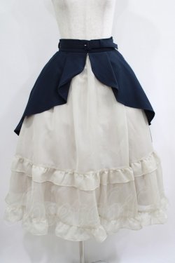 画像1: an another angelus / ドッキングフリルオーバースカート Free NAVY H-25-06-16-012-CA-SK-NS-ZH