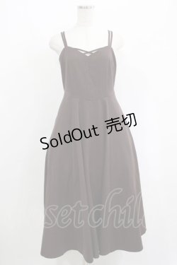 画像1: an another angelus / フロントクロスラインワークキャミワンピース Free BROWN H-25-06-16-018-CA-OP-NS-ZH