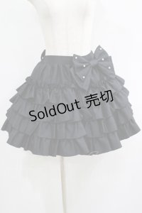 Angelic Pretty / シャンタンフリルPartyスカートSet Free ブラック H-25-06-16-019-AP-SK-NS-ZH