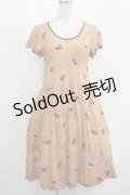Franche Lippee / オリプリワンピース M ブラウン H-25-06-16-024-LO-OP-NS-ZH