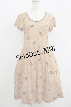 画像1: Franche Lippee / オリプリワンピース M ブラウン H-25-06-16-024-LO-OP-NS-ZH