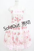 Angelic Pretty / Strawberry Whipジャンパースカート Free ピンク H-25-06-17-027-AP-OP-NS-ZH
