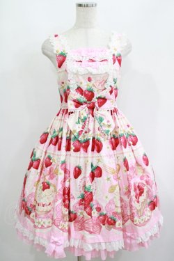 画像1: Angelic Pretty / Strawberry Whipジャンパースカート Free ピンク H-25-06-17-027-AP-OP-NS-ZH