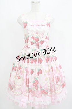 画像1: Angelic Pretty / Strawberry Whipジャンパースカート Free ピンク H-25-06-17-027-AP-OP-NS-ZH