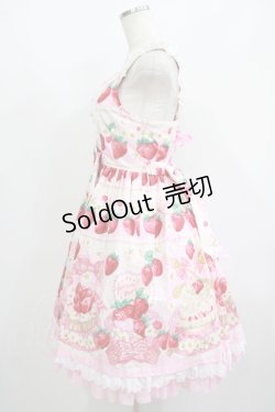 画像2: Angelic Pretty / Strawberry Whipジャンパースカート Free ピンク H-25-06-17-027-AP-OP-NS-ZH