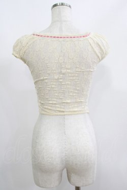 画像3: Lace Made / フルレースフラワーショートトップス XS 生成り H-25-06-17-038-GO-TO-NS-ZH