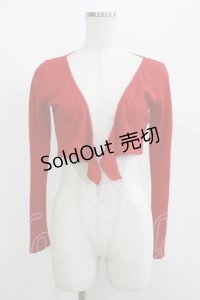 Lace Made / 「ストロベリーファーム」ニットカーディガン XS レッド H-25-06-17-043-GO-TO-NS-ZH