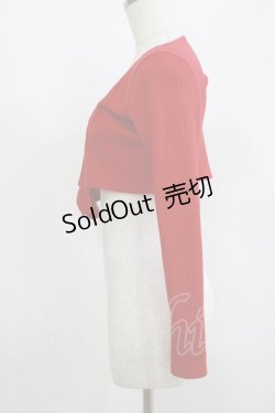 画像2: Lace Made / 「ストロベリーファーム」ニットカーディガン XS レッド H-25-06-17-043-GO-TO-NS-ZH