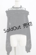 MA*RS / オフロールシャギーニットトップス Free ブラック H-25-06-17-044-EL-TO-NS-ZH