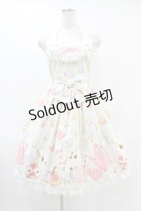 Angelic Pretty / Wonder Cookieビスチェ風ジャンパースカート Free シロ H-25-06-17-1025-AP-OP-NS-ZH