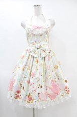 画像1: Angelic Pretty / Wonder Cookieビスチェ風ジャンパースカート Free シロ H-25-06-17-1025-AP-OP-NS-ZH (1)
