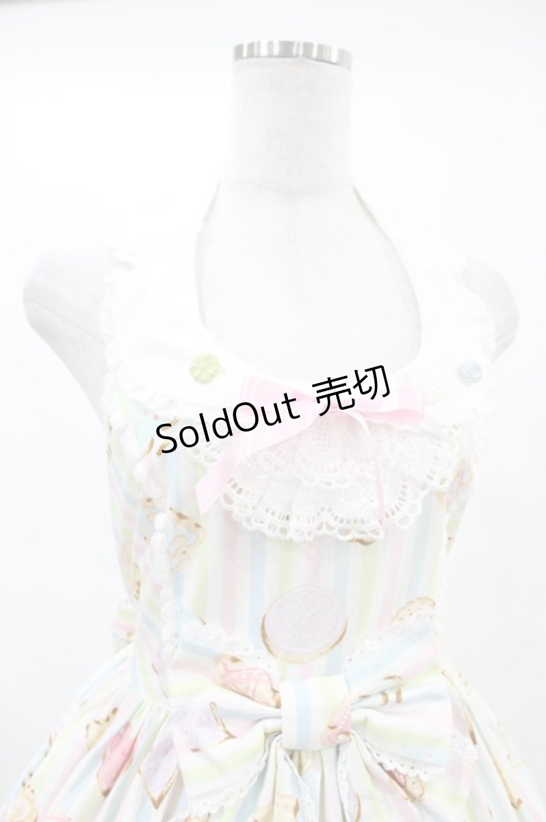 画像4: Angelic Pretty / Wonder Cookieビスチェ風ジャンパースカート Free シロ H-25-06-17-1025-AP-OP-NS-ZH (4)