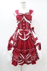 画像1: BABY,THE STARS SHINE BRIGHT / Roselina rubanジャンパースカート Free エンジ H-25-06-17-1029-BA-OP-NS-ZH (1)