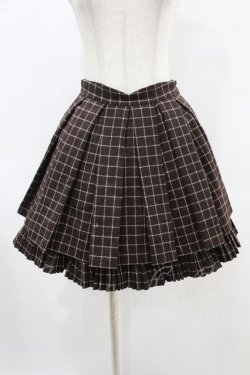 画像1: Victorian maiden / 格子柄ツイードプリーツスカート Free ブラウン H-25-06-17-1044-CL-SK-NS-ZH