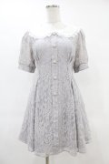 evelyn / 襟レースワンピース Free ブルー H-25-06-17-1047-LO-OP-NS-ZH