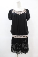axes femme / シフォンチュニック M ブラック H-25-06-17-1057-AX-OP-NS-ZH
