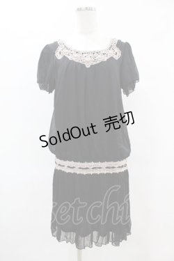 画像1: axes femme / シフォンチュニック M ブラック H-25-06-17-1057-AX-OP-NS-ZH
