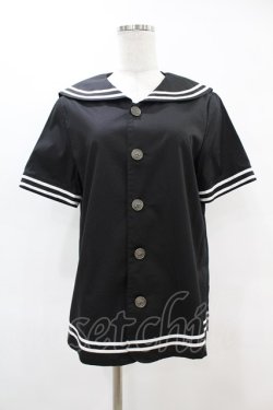 画像1: metamorphose / セーラーブラウス Mens ブラック H-25-06-17-1060-ME-BL-NS-ZH