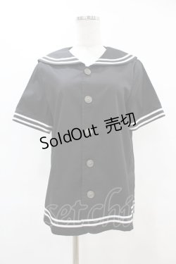 画像1: metamorphose / セーラーブラウス Mens ブラック H-25-06-17-1060-ME-BL-NS-ZH