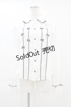 画像1: BABY,THE STARS SHINE BRIGHT / La Patisserie〜Mon peche mignon〜ブラウス Free オフ/ブラック H-25-06-17-1013-BA-BL-NS-ZH