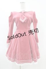 Angelic Pretty / 別珍セーラーワンピース Free ピンク H-25-06-17-1016-AP-OP-NS-ZH
