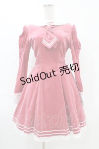 Angelic Pretty / 別珍セーラーワンピース Free ピンク H-25-06-17-1016-AP-OP-NS-ZH